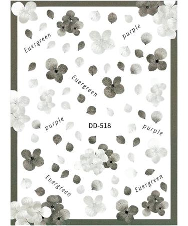 JMEOWIO 9 Sheets Spring Flower Nail Art Stickers Decals Self-Adhesive Leaves Nail Supplies Nail Art Design Decoration Accessories - Buy Online on GoSupps.com