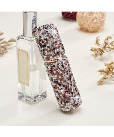 XhuangTech Portable Mini Refillable Perfume Scent Atomizer-Shiny Diamonds Empty Spray Bottle for Traveling and Outgoing of 10ml (Purple) - Buy Online on GoSupps.com