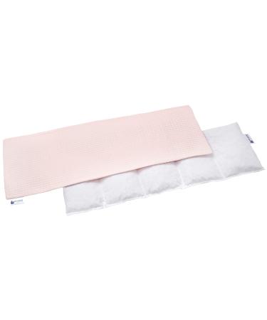 Medi partners cherry core pillow 60x20cm 800g 100% cotton waffle 5 chambers grain pillow large eco nature heat pillow cold therapy removable cover (light-pink) cotton waffle light pink waffle