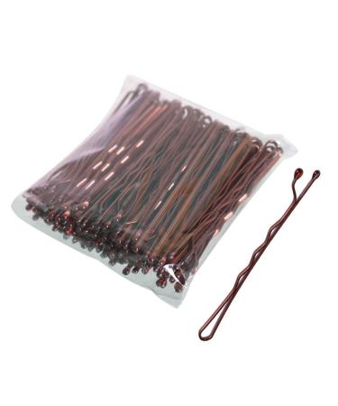 WSLCN 200 pieces 5cm hair clips wave clip basic hairpins hair pins metal hair clips for children girls women brown 200-part set brown