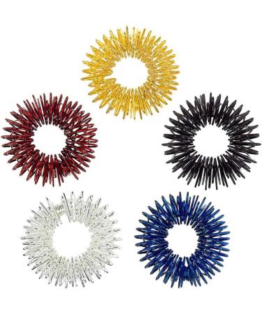 Magiclulu 12-Pack Ring Fidget Toys - Chinese Medicine Acupressure Finger Massagers & Stress Relief Finger Rings - Buy Online on GoSupps.com
