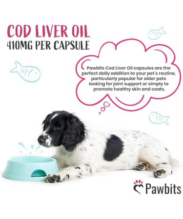 180 Cod Liver Oil Capsules for Dogs & Cats - High Strength 410mg Gel Capsules - Joint, Skin, and Coat Health Support - UK Made (6 Months Supply) - Buy Online on GoSupps.com