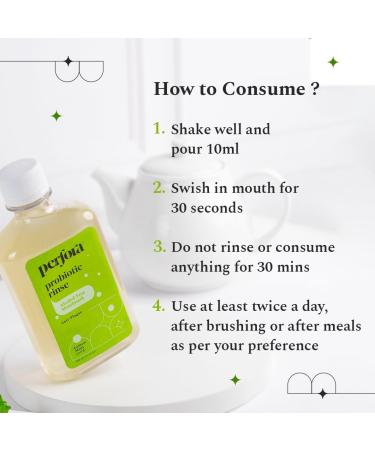 Buy Per_Fora Lemon Mint Mouth Wash - Probiotic Alcohol-Free Natural Freshener | 200ml - Buy Online on GoSupps.com