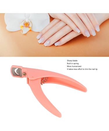 Acrylic Nail Clipper Ergonomic DIY Safe Portable Plastic Handle Nail Tip Cutter for Nail Salon(Pink) - Buy Online on GoSupps.com