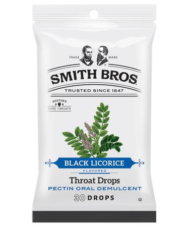 Sore Throat Lozenges with Pectin by Smith Brothers Black Licorice Flavor: Vintage Candy Throat Drops - The Original American Cough Drop (Pack of 1)