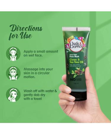 Clove & Tea Tree Oil Acne Face Wash | Blemish Control pH Balanced No Sulphate 100ml - Buy Online on GoSupps.com