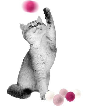 Lucybalu X Hello Kitty Cat Toy Filz Balls | Natural Cat Play Balls from Nepal | Set of 6 Pink | Fun Eco-Friendly Toys for Cats - Buy Online on GoSupps.com