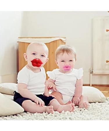 Gotain 10PCs Infant Funny Lips Baby Pacifier - Soft Silicone Cute Design for Christmas Halloween & Party Props - Buy Online on GoSupps.com