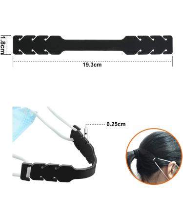 Feloyal Hearing Protection Mask Extensions - 10 Non-Slip Adjustable Buckles for Better Fit - Black (19 cm) | International Shipping - Buy Online on GoSupps.com