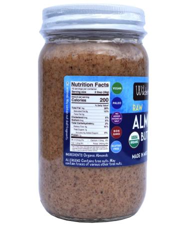 Wilderness Poets Raw Almond Butter 16 oz - Organic & Creamy Nut Butter - Buy Online on GoSupps.com