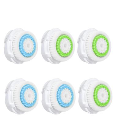 Compatiable for Facial Cleansing Brush Heads Face Brush Heads Replacement as Brush Head Facial Cleaning Tool(6 Pack)