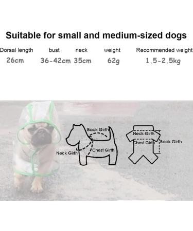 Buy Ssang Waterproof Dog Raincoat - Adjustable & Easy Wear Poncho Hoodie for Small & Medium Dogs & Cats - Rain & Windproof Green Medium - Buy Online on GoSupps.com