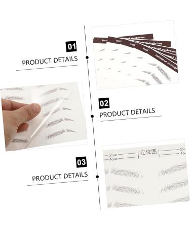 FOMIYES 48 Pcs Eyebrow Stickers Makeup Stickers Makeup Brow Artificial Eyebrow Tattoos 6d - Buy Online on GoSupps.com