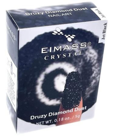 EIMASS Druzy Diamond Dust 3D Nail Art Crystals - Swarovski Alternative Gems (Jet Black)