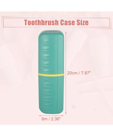 VOCOSTE Lightweight Travel Toothbrush Case - Plastic Holder for Business & Travel Green - Compact Size 2.36"x1.57"x7.87 - Buy Online on GoSupps.com