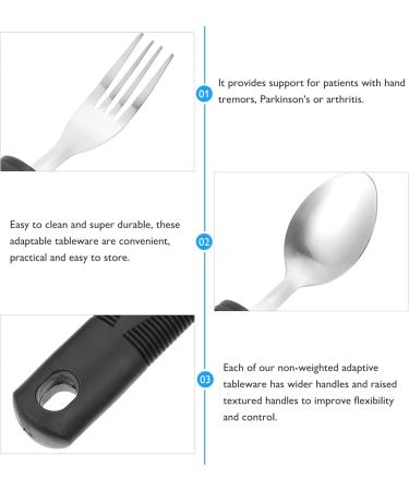 Hemoton Adaptive Utensils Set - Easy Grip Cutlery for Seniors & Disabled | Slipproof & Comfortable Dining Help for Hand Tremors - Buy Online on GoSupps.com