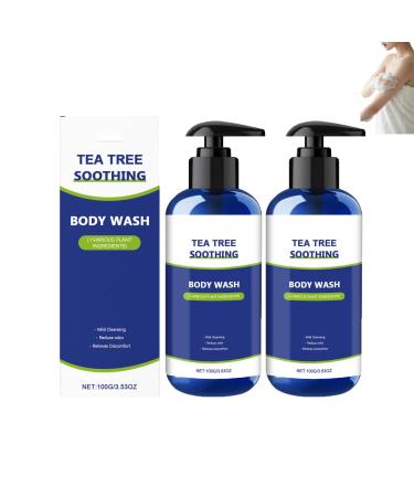 yxcully Gentle cleansing tea tree foaming bath for men and women nourishes and improves dry skin promotes healthy skin and feet suitable for all skin types (2 pcs)
