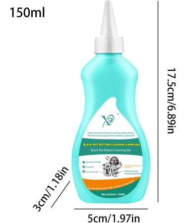 Multifunctional Cleaner | 150ml Kitchen Cleaning Agent Pan Bottom Gel Cleaner - Stainless Steel Cleaning Paste Strong Stubborn Grease & Grime Remover for Removing Dirt Oil Stains Kumprohu - Buy Online on GoSupps.com