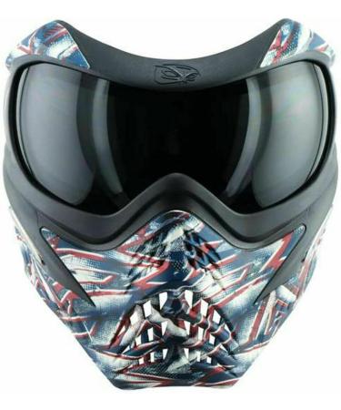 VForce Special Edition Grill Paintball Mask Goggle - Spangled Hero Red/Blue/White - Smoke & Clear Lens - Buy Online on GoSupps.com