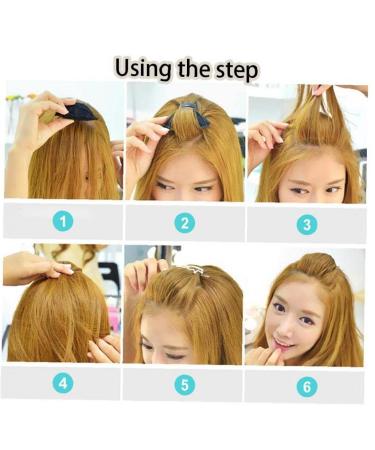 Buy Invisible Fluffy Hair Cushion Sponge Clips - 2-Piece Black Set for Princess Style | Women's Hair Jewelry - Buy Online on GoSupps.com