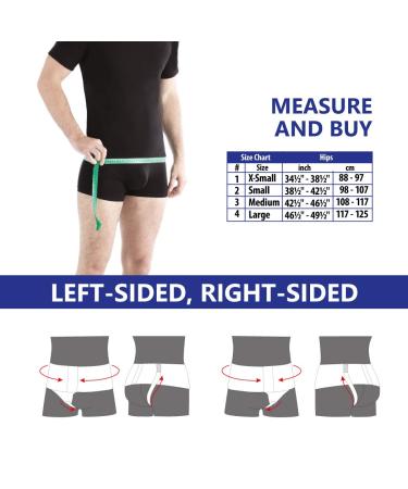 TOROS-GROUP Hernia Belt Support for Inguinal Hernias - X-Small Black Truss | Comfortable & Effective Relief International Shipping Available - Buy Online on GoSupps.com