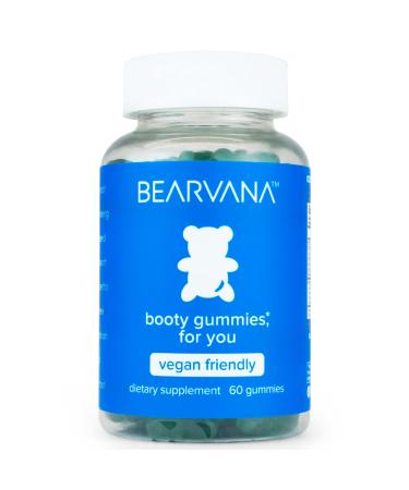 BEARVANA Booty Enhancing Gummy Supplement - Bigger Butt  Workout Support  Berry Flavored  Essential Herbs  Vitamins for a Curvy Shape  Multivitamins  Fenugreek  Saw Palmetto for Adults - 60 Gummies Blue