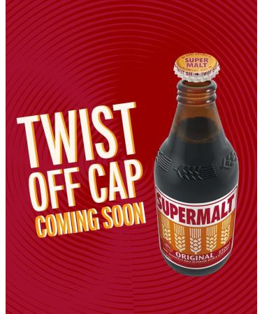 SUPERMALT | Original Flavour Malt Drink | Alcohol Free| Premium Malt Drink | Pack of 24 x 330ml Bottles - Buy Online on GoSupps.com