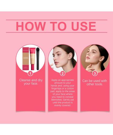 Correcteur claircissant Teinte Naturelle Augmente L' clat de la Peau Couvre Les Imperfections Finition Lisse Application Facile Couverture Modulable(4pcs) - Buy Online on GoSupps.com