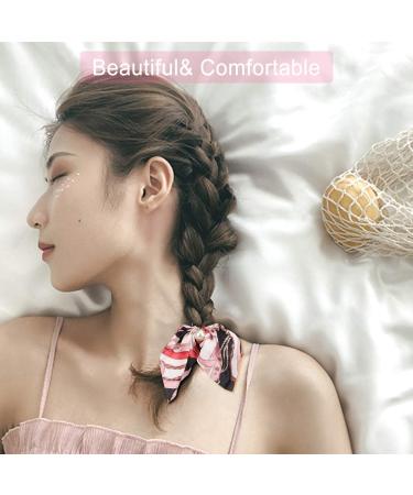 ANBALA Satin Ribbon Hair Scrunchies Set A - 10Pcs Thin Cold Scrunchies for Girls Women - Floral & Solid Color Hair Ties Accessories - Buy Online on GoSupps.com