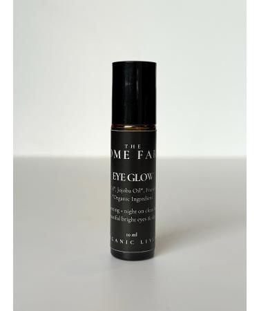 THE HOME FARM EyeGlow Roller Organic Castor Oil Organic Jojoba Oil Organic Frankincense Essential Oil Use as an under eye treatment for dark circles puffiness fine lines & wrinkles.