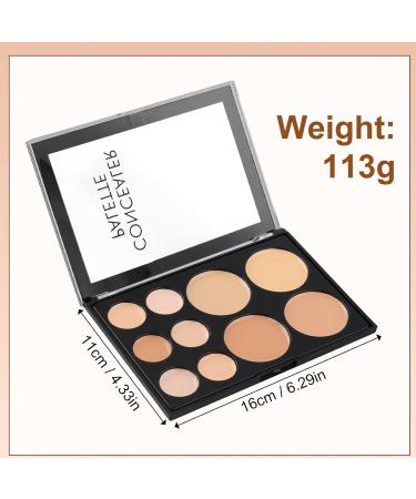 Litinliv Concealer Palette 10 Color Professional Makeup Concealer Palette Concealer Concealer Cream Texture Contouring Makeup for Professional and Daily Use - Buy Online on GoSupps.com