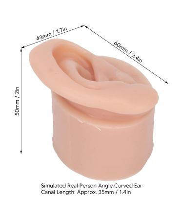 Silicone Ear Model | Flexible & Reusable | Realistic Piercing Practice & Educational Display | Light/Medium Skin Color (Left) - Buy Online on GoSupps.com