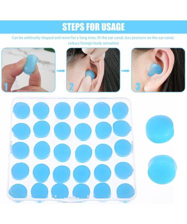 30pcs Reusable Silicone Ear Plugs for Sleeping Swimming Travel & Noise Reduction - Flexible Earplugs for Kids & Adults - Buy Online on GoSupps.com