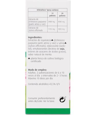  A.Vogel A.Vogel Echinaforce Throat Irritation Relief Spray with Echinacea and Sage Immune System Natural Support Organic Ingredients - Buy Online on GoSupps.com