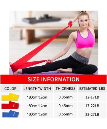 Haquno 3 Pack Exercise Resistance Bands Set with 3 Resistance Levels 1.8M Exercise Bands Resistance for Women and Men. Ideal for Strength Training Yoga Pilates 1.8M-3Pack - Buy Online on GoSupps.com