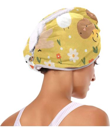 Cute Chick Yellow Hair Towel 2 Pack - Super Absorbent Quick Dry Hair Turbans for Women & Girls | Stylish & Functional Hair Drying Solution - Buy Online on GoSupps.com