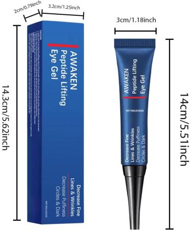Awaken Peptide Lifting Eye Gel Eye Cream Eye Cream Against Wrinkles and Dark Circles Reduces Fine Lines and Wrinkles Eye Gel Deep Hydration (2) - Buy Online on GoSupps.com