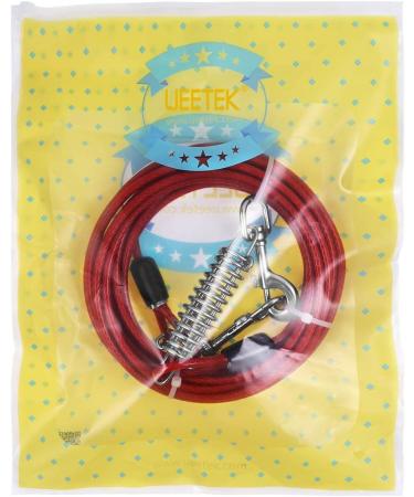 UEETEK Dog Tie Out Cable 20ft Pet Heavy Cable with Swivel Clip Knot Free for Dogs Up to 110 Pound Dog Leads for Yard Outdoor Camping - Buy Online on GoSupps.com