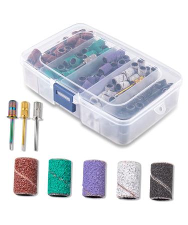 HONMEET 1 Set Nail Polish Set Para U as Refill Nail Files Nail Bits for Nail Drill Fine Grit Sanding Bands for Nail Drill Nail Tool Drill Sanding Bands Nail Art Tool Manicure Tools Alloy