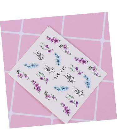 BIUDECO 1 Sheet Manicure Stickers Decal Stickers Flower Sticker Decorate Nail - Buy Online on GoSupps.com