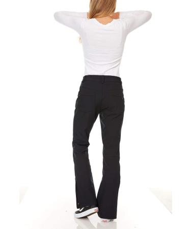 Arctic Quest Women's Softshell Ski Pant - Water Resistant, Fleece Lined, Insulated Winter Snow Pants | Rich Black, Small - Buy Online on GoSupps.com