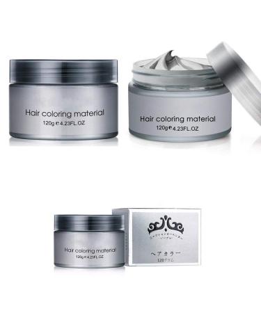 MOFAJANG Hair Coloring Dye Wax - Temporary Ash Grey Hairstyle Cream 4.23 oz - Hair Pomade for Men and Women - Party Cosplay - 4.23 Fl Oz - Buy Online on GoSupps.com