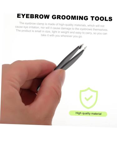 12 STK Mini Eyebrow Tweezers Set - Pointed Precision Tweezers for Women's Beauty - Sloping Lace Steel - 3 Black Sets - Perfect for Eyebrow Grooming - Buy Online on GoSupps.com