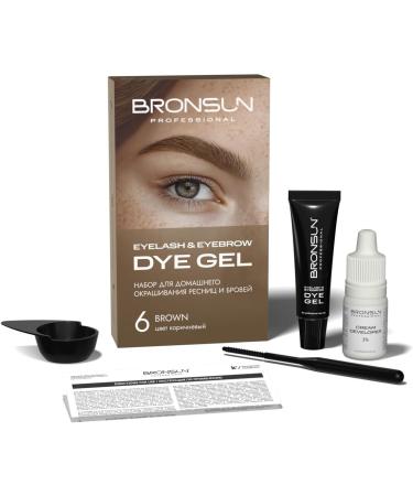  Bronsun BRONSUN Eyelash and Eyebrow Tinting Kit at Home - Henna Effect Gel | Long Lasts Up to 7 Weeks | Ammonia-Free Formula | 12-18 Applications | #6 Brown - Brown - Buy Online on GoSupps.com