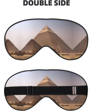 Pyramids of Egypt Print Unisex Sleep Eye Mask | Soft Comfort Eye Shade for Travel & Yoga - International Shipping - Buy Online on GoSupps.com