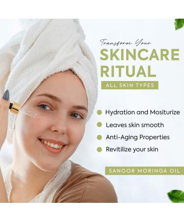 SANOOR Organic Moringa Oil 100% Pure (57.3g) | Organic Oil for Skin and Hair Organic Cold Pressed Moringa Oil for Face Scalp Nourishing and - Buy Online on GoSupps.com