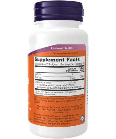Now Foods Aloe Vera Softgels - 100 Capsules (2 Pack) - Buy Online on GoSupps.com