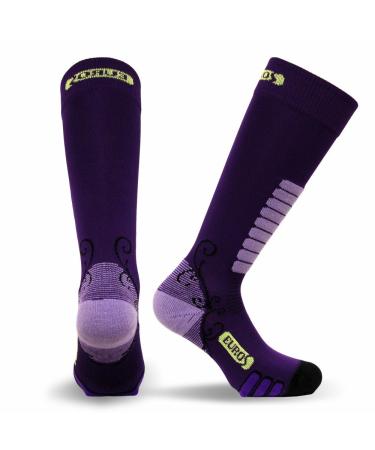 Eurosock Sweet Silver OTC Ski Socks Women Specific 8311W Medium Purple