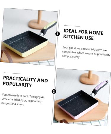Zerodeko Pancake Skillet Non- Stick Egg Pan 3 Pcs Frying Pan Aluminum Alloy Stone Pot Medical Stone Picnic Barbecue Pan Omelette Pan 34X13CMx3pcs Random Colorx3pcs - Buy Online on GoSupps.com
