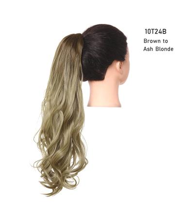 Shadow Curly Ponytail Extensions | Afro Long Clip-in Wavy Synthetic Hair Piece - 26 inches Blonde Pink - Buy Online on GoSupps.com